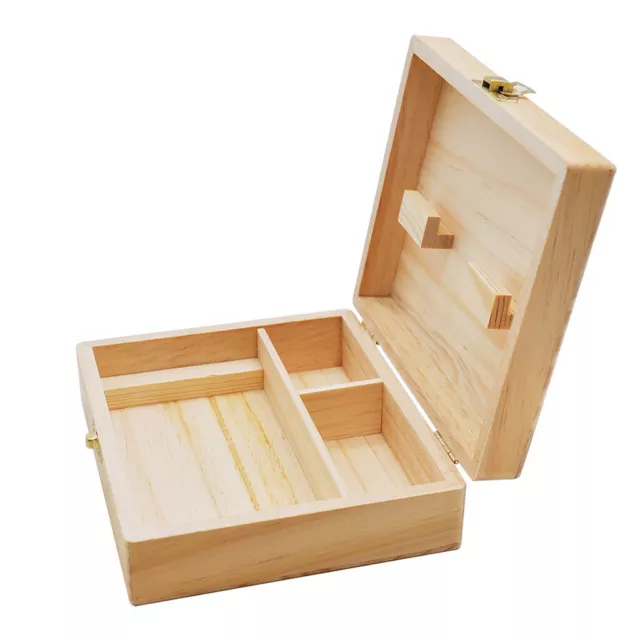 Wood Stash Box With Rolling Tray Large And Perfect To Organize Your Accessories