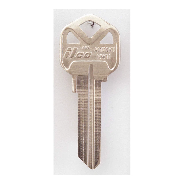 KABA ILCO A1176KT-KW11 Key Blank,Brass,Type KW11,6 Pin,PK10