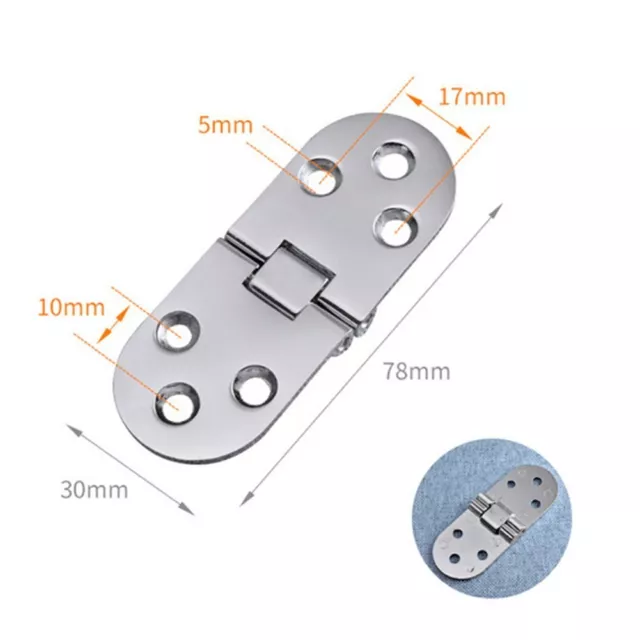 2pcs  Small Door Hinges Stainless Steel Folding Butt Hinges Home Furniture H 3