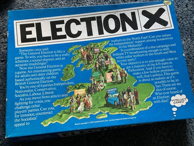 ELECTION X BOARD Game by Intellect Games Rare 1972 Vintage Complete ...