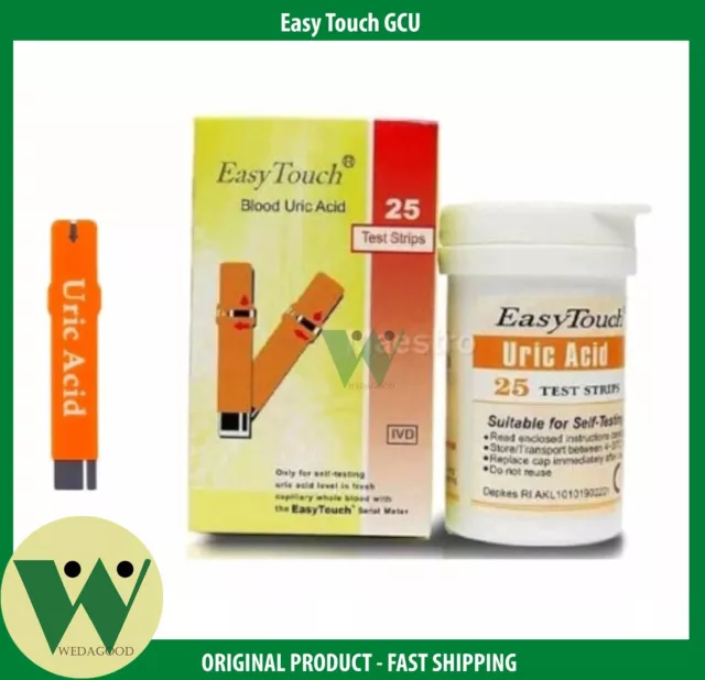 1 Box @ 25 Strips - EasyTouch Easy Touch Blood Uric Acid Test Strips