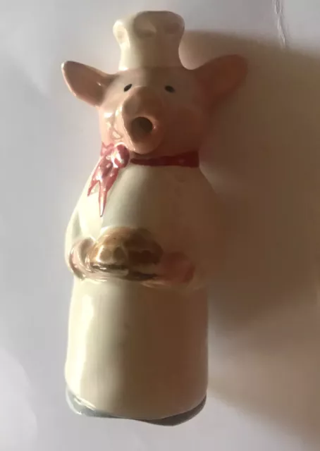 Pie Bird Vent Stuart Bass England PIG CHEF Holding Pie Vintage