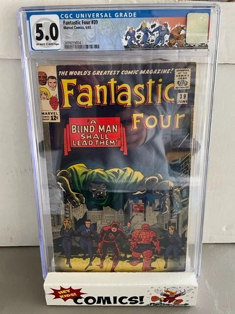FANTASTIC FOUR 39 CGC 5.0 Doctor Doom Silver Age Stan Lee Jack Kirby Marvel