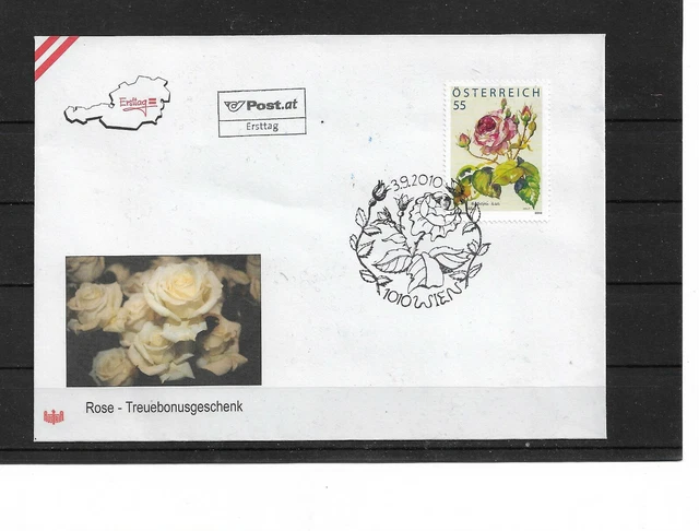 Österreich 2010 Post Abo-Marke Rose Ersttag