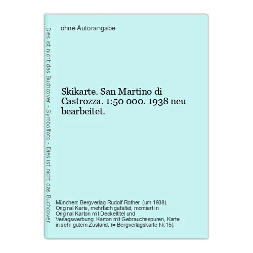 Skikarte. San Martino di Castrozza. 1:50 000. 193