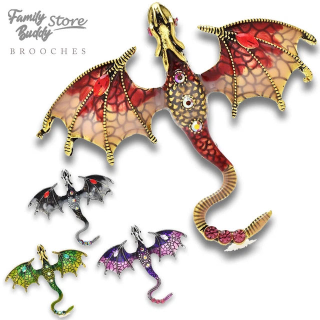 Dragon Brooches Wedding Cute Legend Animal Pins Women Men Fashion Jewelry Gift