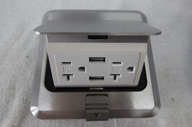 Toma de corriente eléctrica emergente de piso cocina encimera impermeables con puerto USB