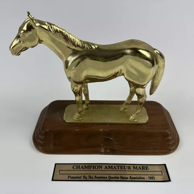 Vintage AQHA America Quarter Horse Trophy Champion Amateur Mare 1985 Montana