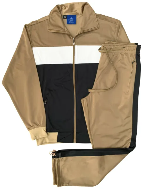 Men's CoraleBlock 2-piece Full Tracksuit Zip up Track Jacket & Track pant Outfit