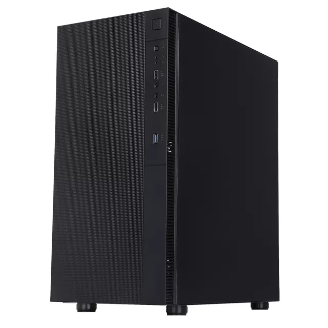 CIT Silent ES Mid ATX Gaming PC Case 2x 120mm PWM Fans Low Noise Tower Black 3