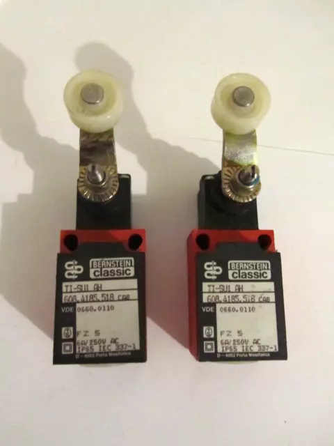 2 x BERNSTEIN CLASSIC 608.4185.518 CAB LIMIT SWITCH ROLLER LEVER TI-SU1 AH