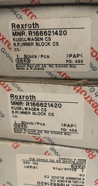 Rexroth linear guide carriage R166621420 RUNNER BLOCK BALL BEARING