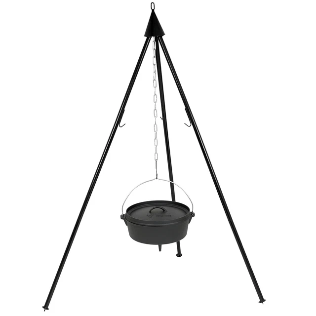 BBQ-Toro Dutch Oven Kit, 5-teiliges Gusseisen Kochset mit Plancha *B-Ware* 10
