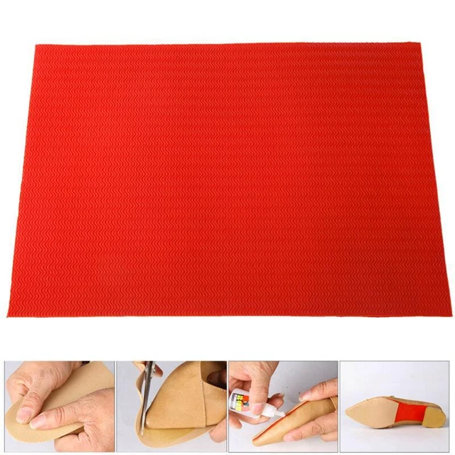 Foglio di riparazione inferiore scarpe - (ROSSO) suola in gomma sporco per riparazione scarpe
