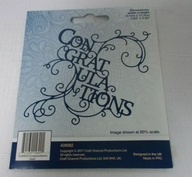 Tattered Lace Die Congratulations Swirl (Used (TL504)