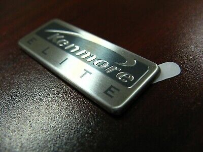 brand new LG Kenmore Elite Black Nameplate Genuine OEM part 1.25 inch square 