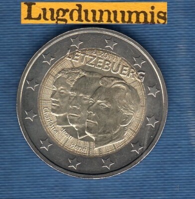 LU20011.3 Nomination Jean 2011 2 euros commémo Colorisée 50è ann LUXEMBOURG 