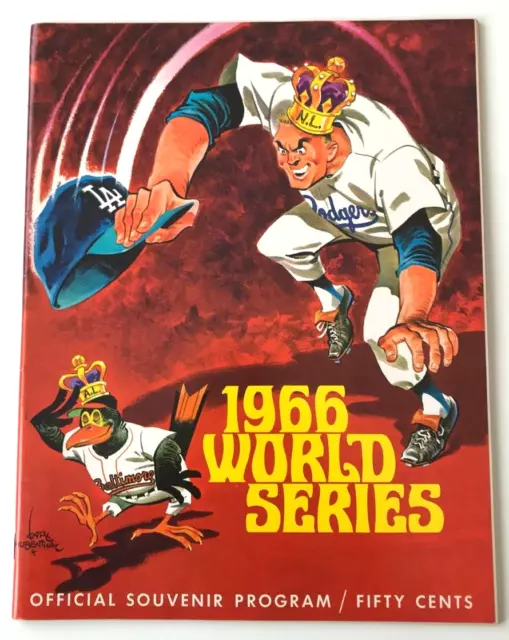 1966 WORLD SERIES PROGRAM*LOS ANGELES DODGERS vs BALTIMORE ORIOLES* EX+ / NM *