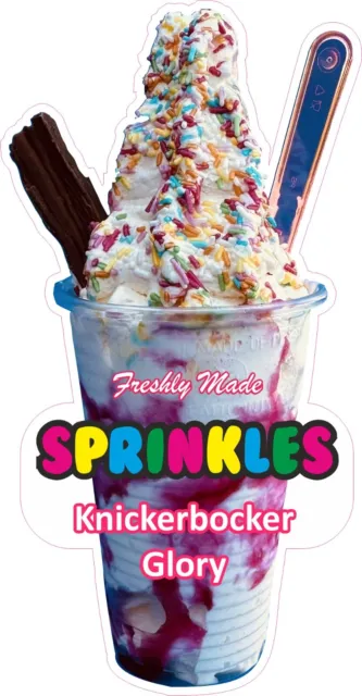 ice cream van sticker Knickerbocker glory stickers decals (see variations)