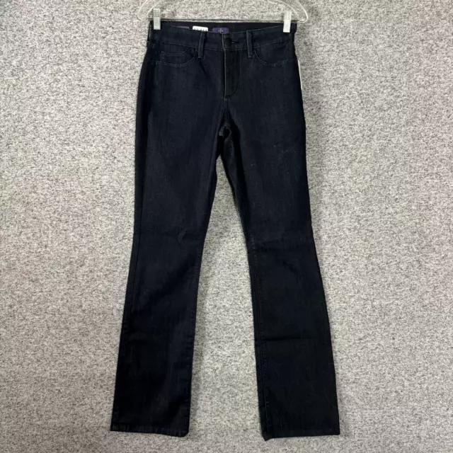 NYDJ Women's Size 0 Dark Blue Billie Mini Boot Stretch Denim Jeans
