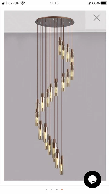 Landing ceiling  chandeliers long drop