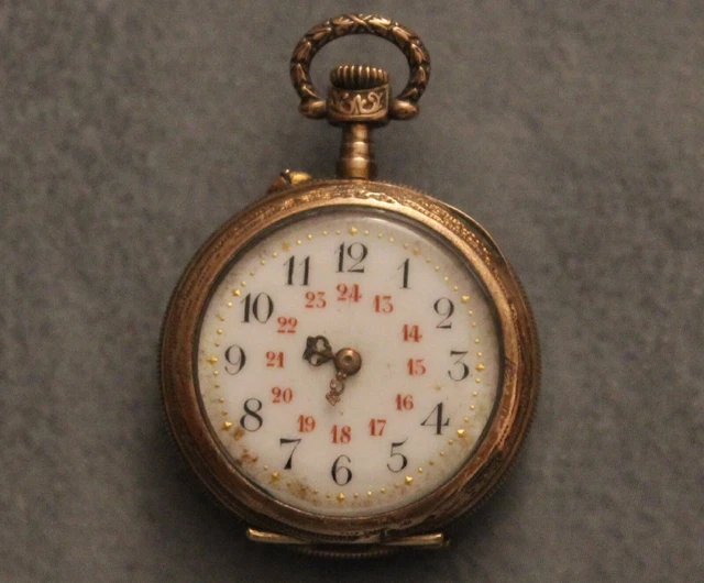 Mouvement De Montre à Gousset Sans Marque – Pour Pièces Ou Réparation – Occasion, Balancier Fonctionnel