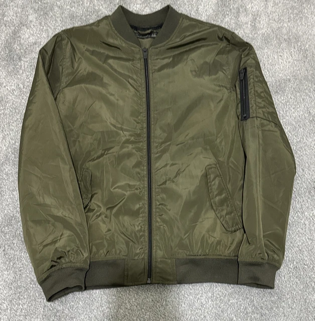 MENS CONDEMNED NATION Khaki Bomber Jacket. Size M. Khaki Green Jacket. 15.00 PicClick UK