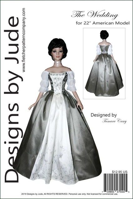Patron De Couture Robe écossaise Claire Pour Poupée Ellowyne / Tonner - Designs By Jude