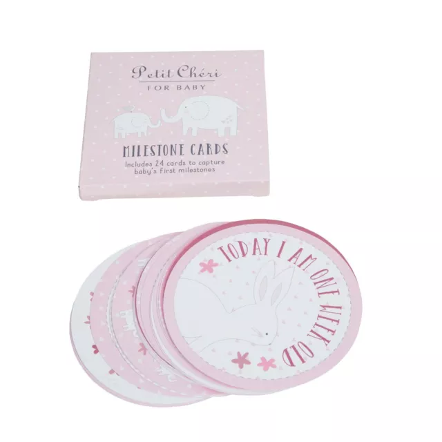 Bébé Milestone Cartes Paquet De 24 - Rose