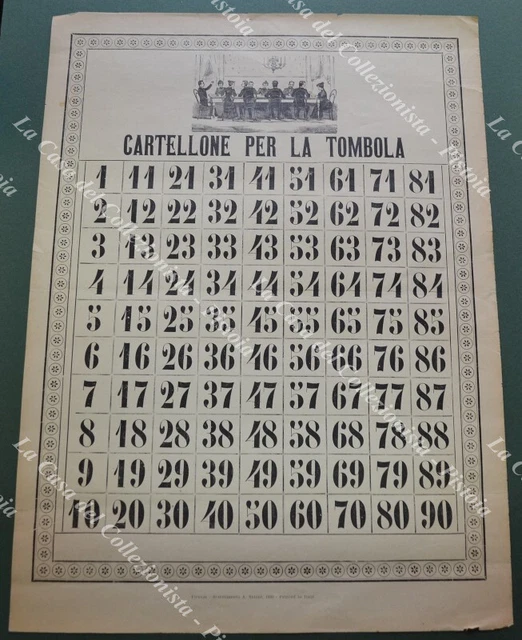 Cartellone Della Tombola Figurato Con La Smorfia Napoletana – Numeri Illustrati, Storia E Regolamento Incluso
