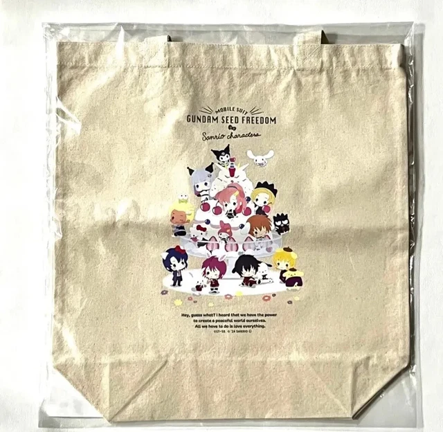 GUNDAM SEED FREEDOM X SANRIO 2024 Tote Bag 360X370X120mm Japan New 68.