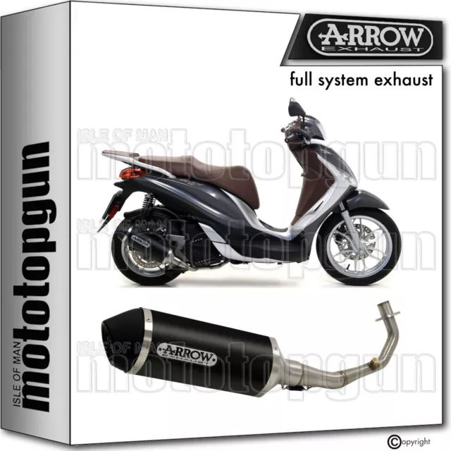 Arrow Full Exhaust Ok Urban Black Aluminium Piaggio Medley 150 2020 20