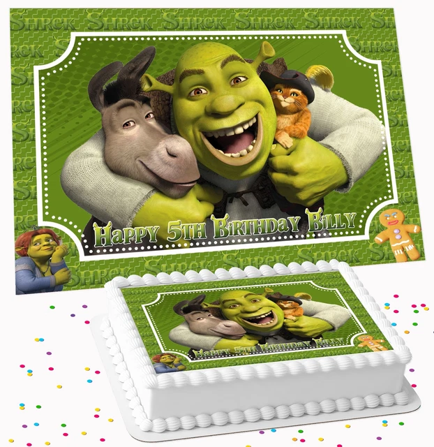 SHREK PERSONALISED BIRTHDAY Party Icing Costco Cake Topper R2118 £6.09