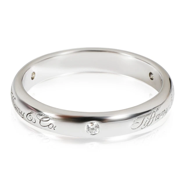 Tiffany & Co. Notes 3 mm Diamond Band in Platinum 0.07 CTW