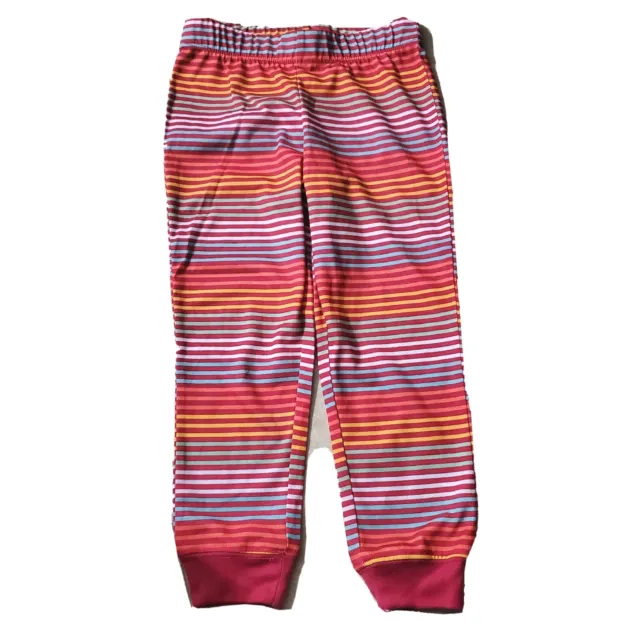 Cat & Jack Pajama Bottom Girls Toddler Xsmall 4 5 Red Striped Cuffed Pants New