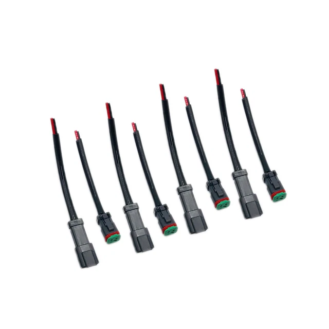 8x Heavy Duty Deutsch DT DTP Male/Female Adapters Connectors Pigtails Wiring A2
