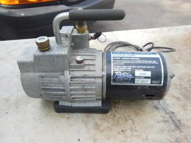 Yellow Jacket SuperEvac Vacuum Pump 93460 For Parts or Repair Made in USA