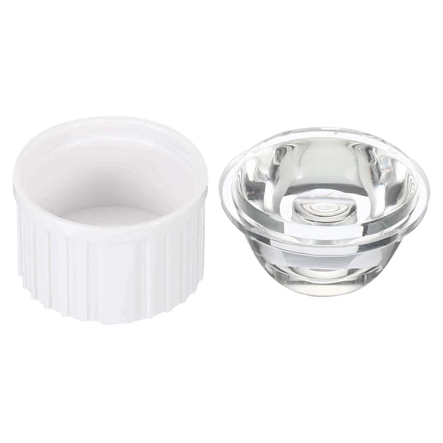 8 Set 20mm 90 Degree Acrylic Optical LED Lens with White Holder for LED Light