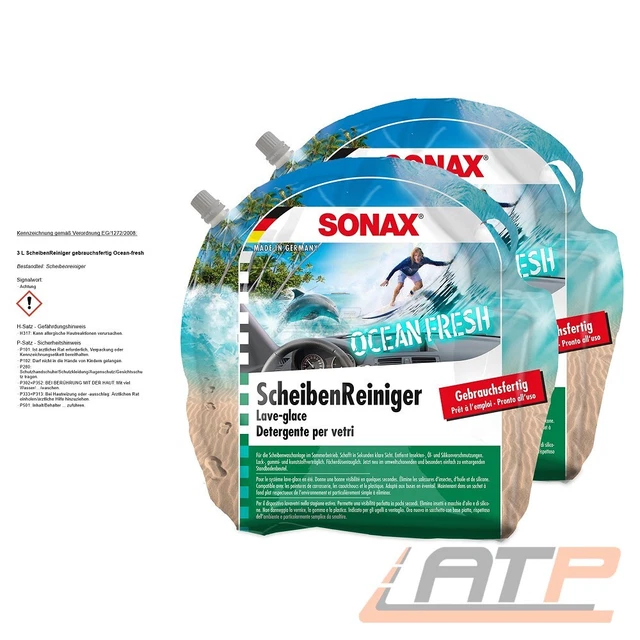2x PULITORE DISCHI 3L SONAX PRONTO ALL'USO OCEAN-FRESH PULITORE DISCHI