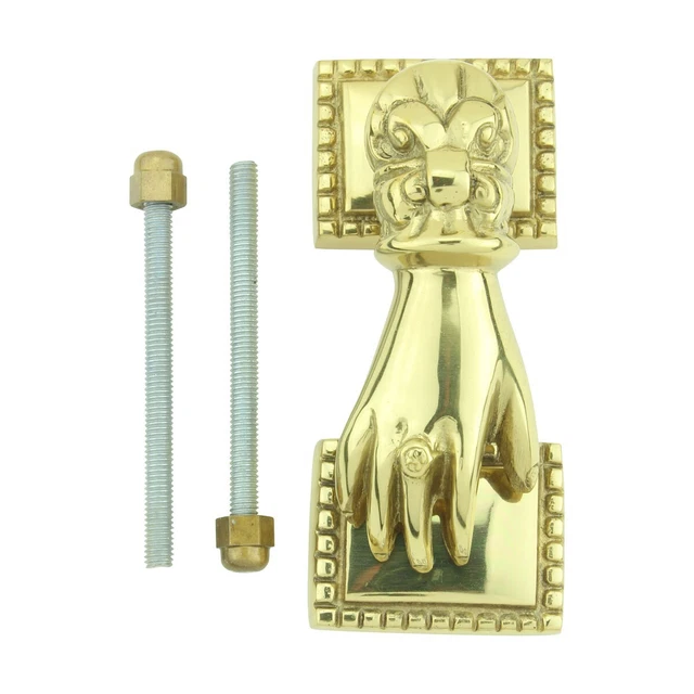 Ladies Woman Hand Door Knocker Solid Brass Victorian 4"H Renovators Supply