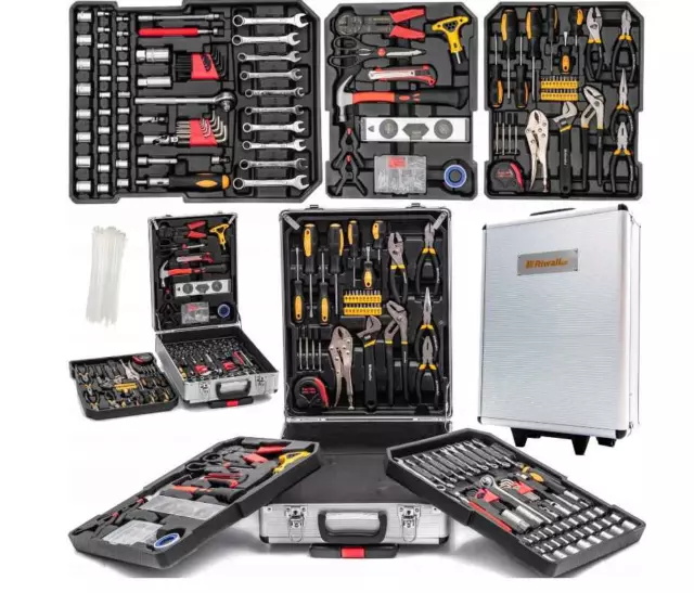 Kit d'outils  1750 pièces Mallette À Outils Professionnel box d'outils Riwall Pr