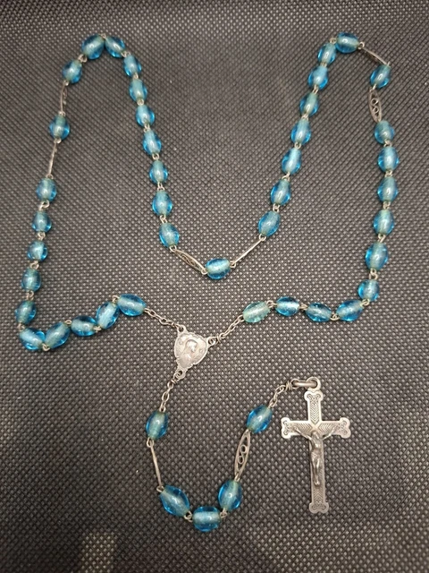 GRAND CHAPELET ANCIEN Argent XIXè French Rosary -N°29ABCDE EUR 69,99