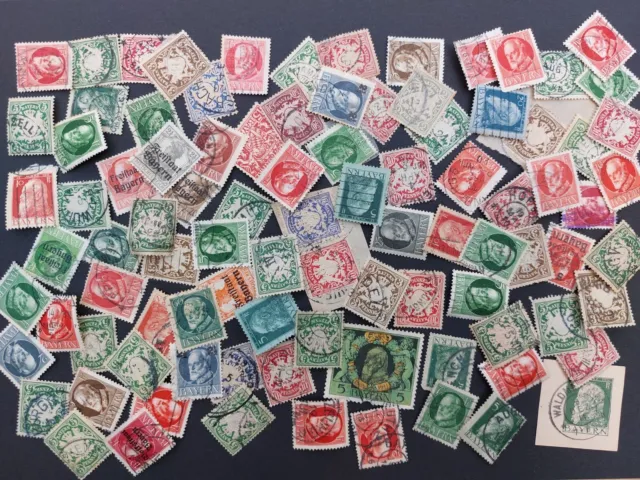 Posten & Lot Briefmarken Bayern 93 Stück