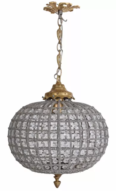 Deckenlüster Kronleuchter Kugel Lampe Deckenlampe Kristalle Shabby Hängeleuchte