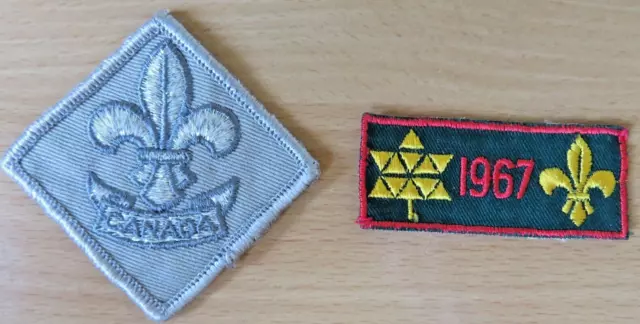 2 x Vintage CANADIAN SCOUTS BADGES - Used  CANADA