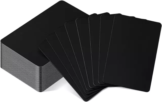 100 Stück Visitenkarten Blanko, Metall Visitenkarten Rohlinge, 8.6X5.4Cm Alumini