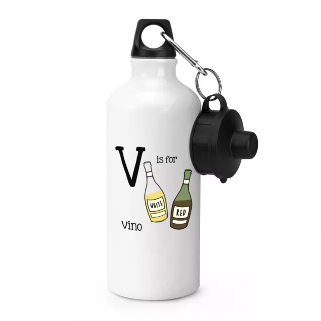Carta V Es Para Vino SPORTS Botella Alfabeto Bebidas Acampada Flask