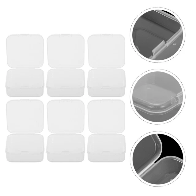6 pz scatola portaoggetti trasparente piccoli contenitori organizer gioielli perline plastica
