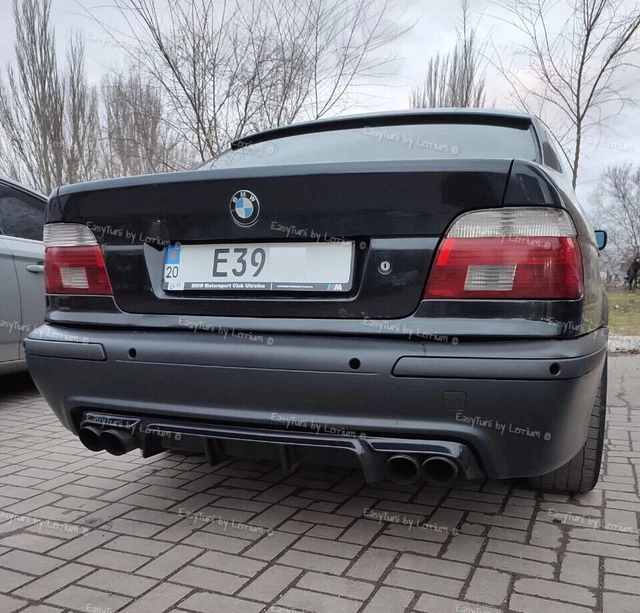 thumbnail image 2 of BMW E39 M Sport Rear Diffuser - Textured Black, Twin Exhaust Cutout, ABS Plastic (EasyTuni By Lerrium) 2 of 5