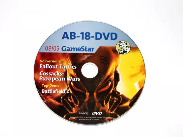 2005 Gamestar DVD Fallout Tactics Cossacks European Wars Demo Battlefield 2